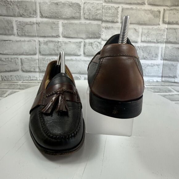 Cole Haan Men\'s 9 Black Brown Leather Slip Kiltie Tassel Loafer Casual Shoes main image 12